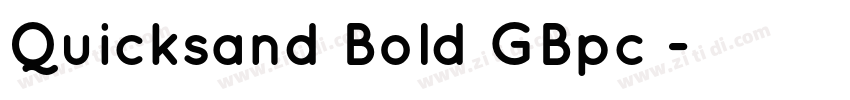 Quicksand Bold GBpc 字体转换